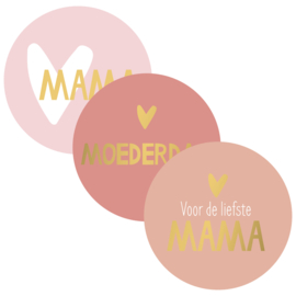 assorti ronde stickers mama