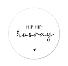 ronde stickers verjaardag hip hip hooray 10 stuks