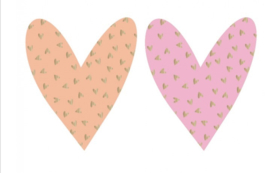 stickers hart peach / roze