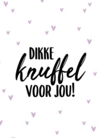 wenskaart dikke knuffel voor jou