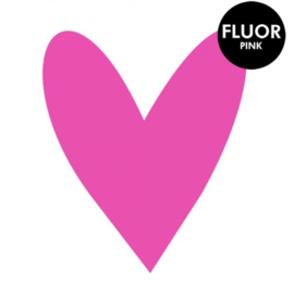 stickers hart fluor roze