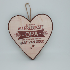 Houten hart opa