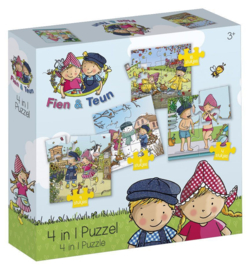 Fien en Teun 4-in-1 puzzel