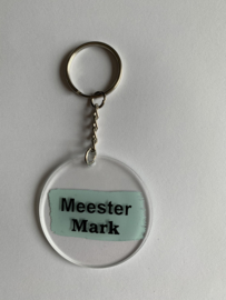 Sleutelhanger Meester + naam