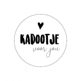 Sticker - Kadootje voor jou - 4 cm