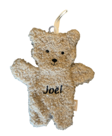 Jollein Speendoekje teddy bear - biscuit (met of zonder naam)