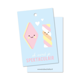 Cadeaulabel '' ik vind je spektaculair''