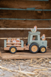 Little Dutch tractor met trailer Little Farm (met of zonder naam)