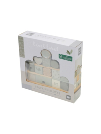 Label Label - houten stapelblokken - Olive green (met of zonder naam)