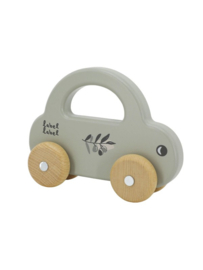 Label Label - houten auto little car - Olive green (met of zonder naam)