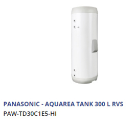Panasonic-Aquarea / DGC SWW tank 300 Liter Hi Efficiency met groter spiraal RVS