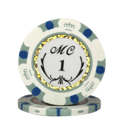  Monte Carlo Pokerchip 13.5 gram Grijs Waarde 1 Per 25