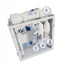 Zelfbouwpakket 7 staps Osmosetoestel met drukmeter ELITE7W-G
