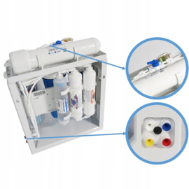 Zelfbouwpakket 7 staps Osmosetoestel met drukmeter ELITE7W-G