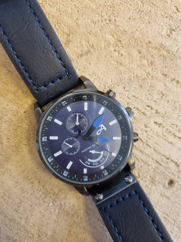 Heren Horloge, Donkerblauw #19