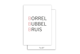 Kaart | Borrel Bubbel Bruis Roze
