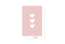 Mini-kaart | Hartjes roze