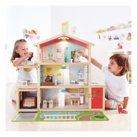 Houten Familie poppenhuis, Hape