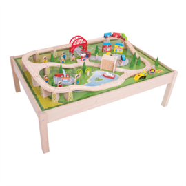 Houten Treinbaan op speeltafel, Bigjigs Rail