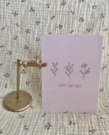 Kaart | Happy birthday flower
