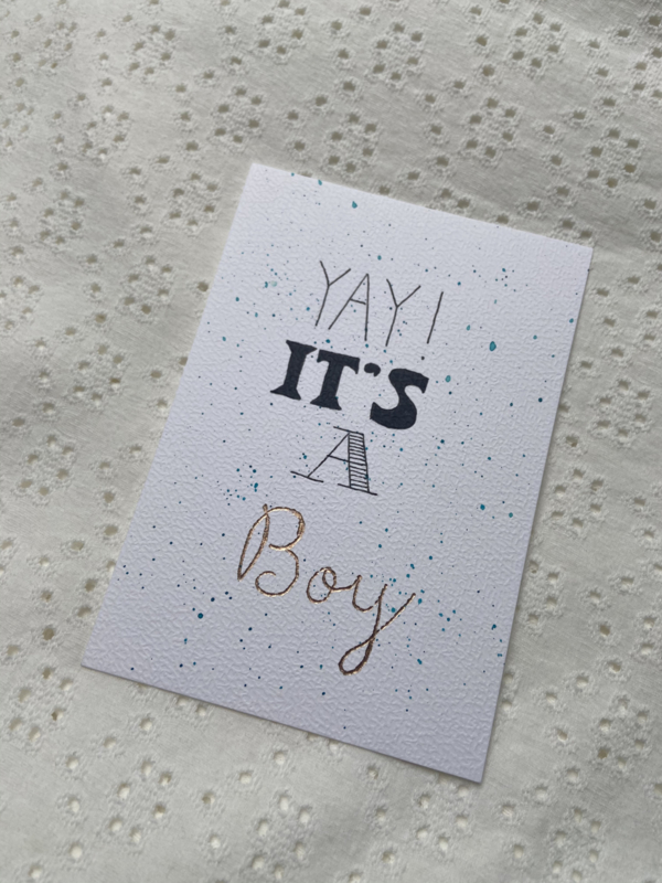 YAY it’s a boy | incl envelop