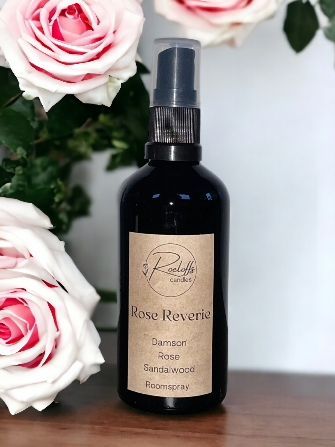 Roomspray in glazen verstuiver