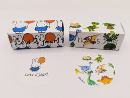 Traktatie |waterverftekening | inclusief naamsticker en doosje met naam| Diverse varianten
