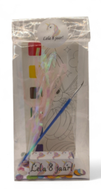 Traktatie |waterverftekening | inclusief naamsticker en doosje met naam| Diverse varianten