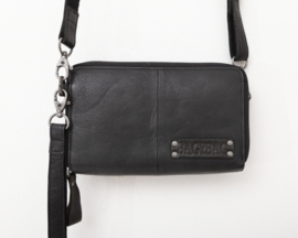 Bag2Bag grote portemonnee  met schouderband gibson  zwart