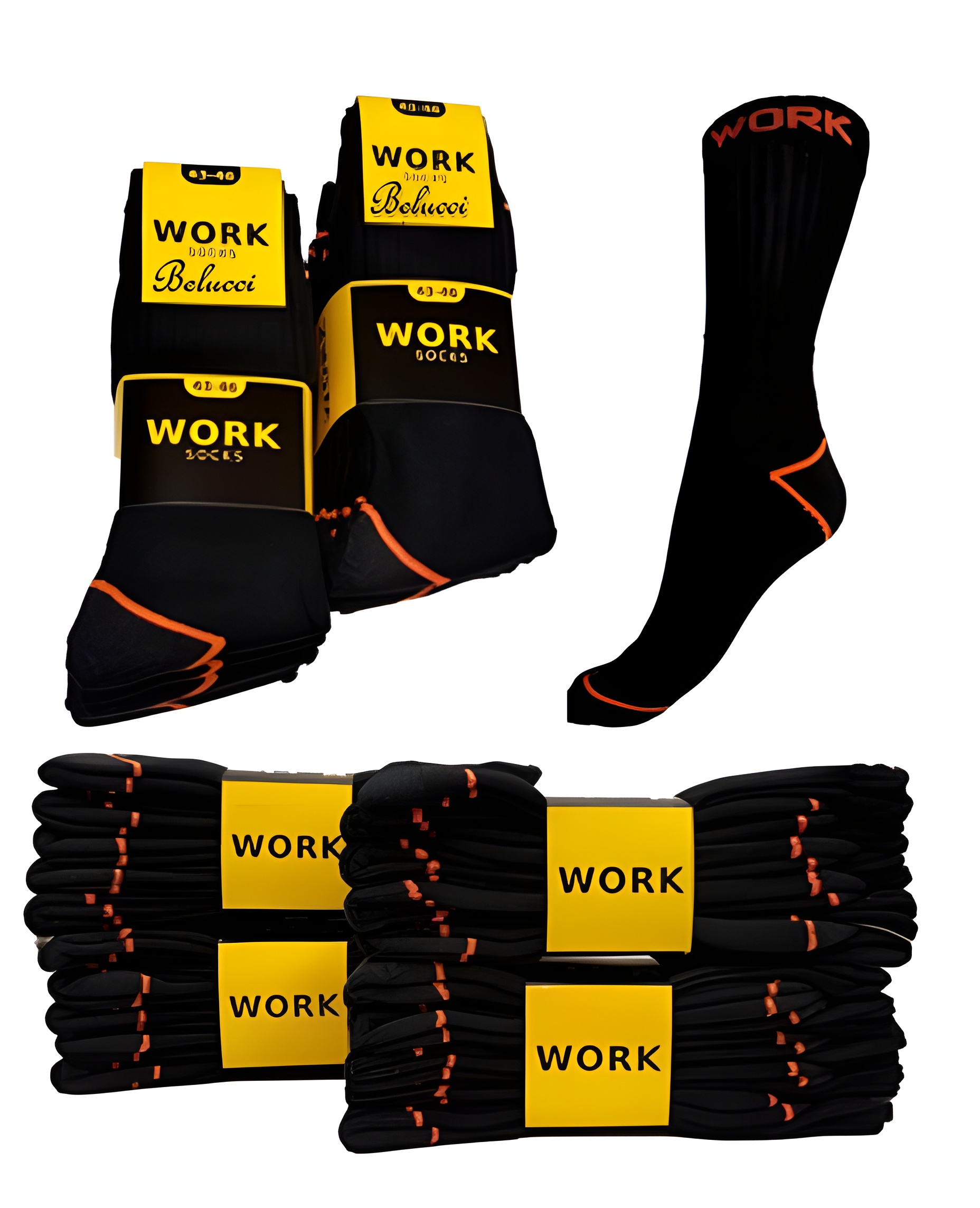 Belucci WORK Werksokken Oranje