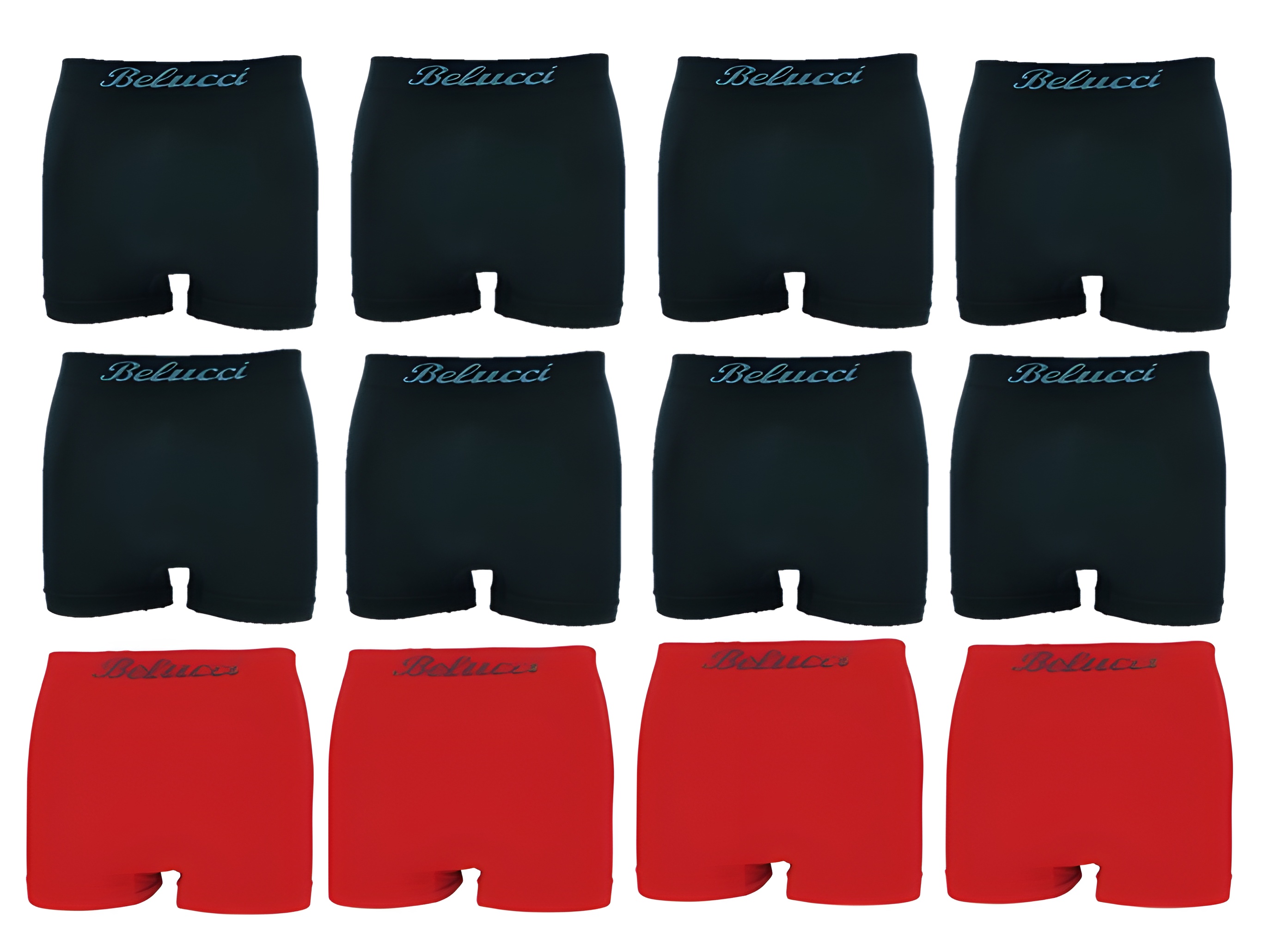 Belucci Herenboxers S Rood/Zwart