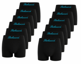 12 Belucci Jongensboxers Zwart