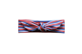 Haarband, streep rood-wit-blauw