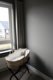 Wieg/ledikant deken Roomwit fijn gebreid