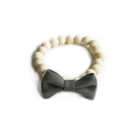 Houten kralen ketting, mosgroen