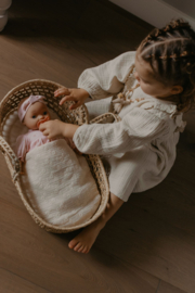 Dekentje, Naturel embroidery
