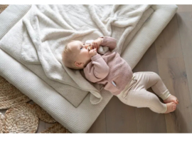 Baby broekje oud roze met roomwit gestreept