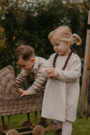 Haarstrik Roos, suède, donkerbruin