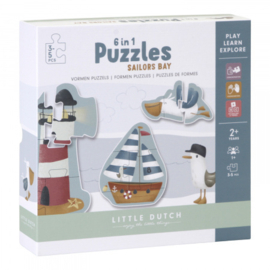 Vormen puzzel 6 in 1 Sailors