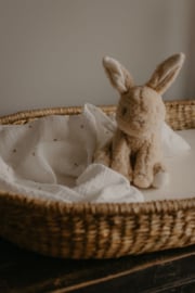 Wieg/ledikant laken Roomwit met hartjes