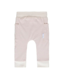 Baby broekje oud roze met roomwit gestreept