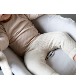 Babytruitje oud roze met roomwit gestreept