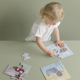 Puzzel 4 in 1 Little Gans