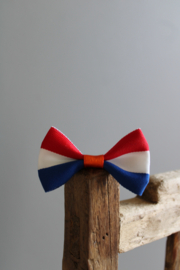 Haarstrik Roos, rood-wit-blauw-oranje