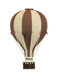 Decoratie lucht ballon donker bruin - licht zand