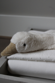 Wieg/ledikant laken Wit met 'dotjes'