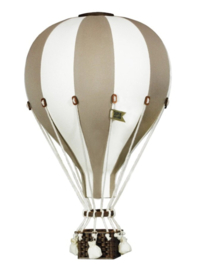Decoratie lucht ballon goud - wit