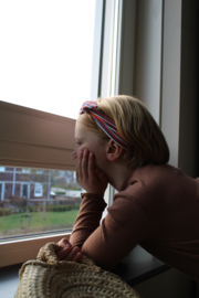 Haarband, streep rood-wit-blauw