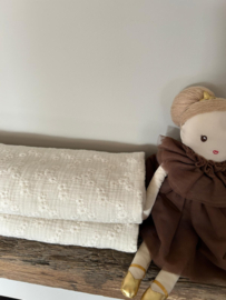 Hydrofiele doek Naturel embroidery