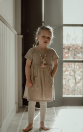 Kralenketting met Maileg muisje Ballerina oud roze